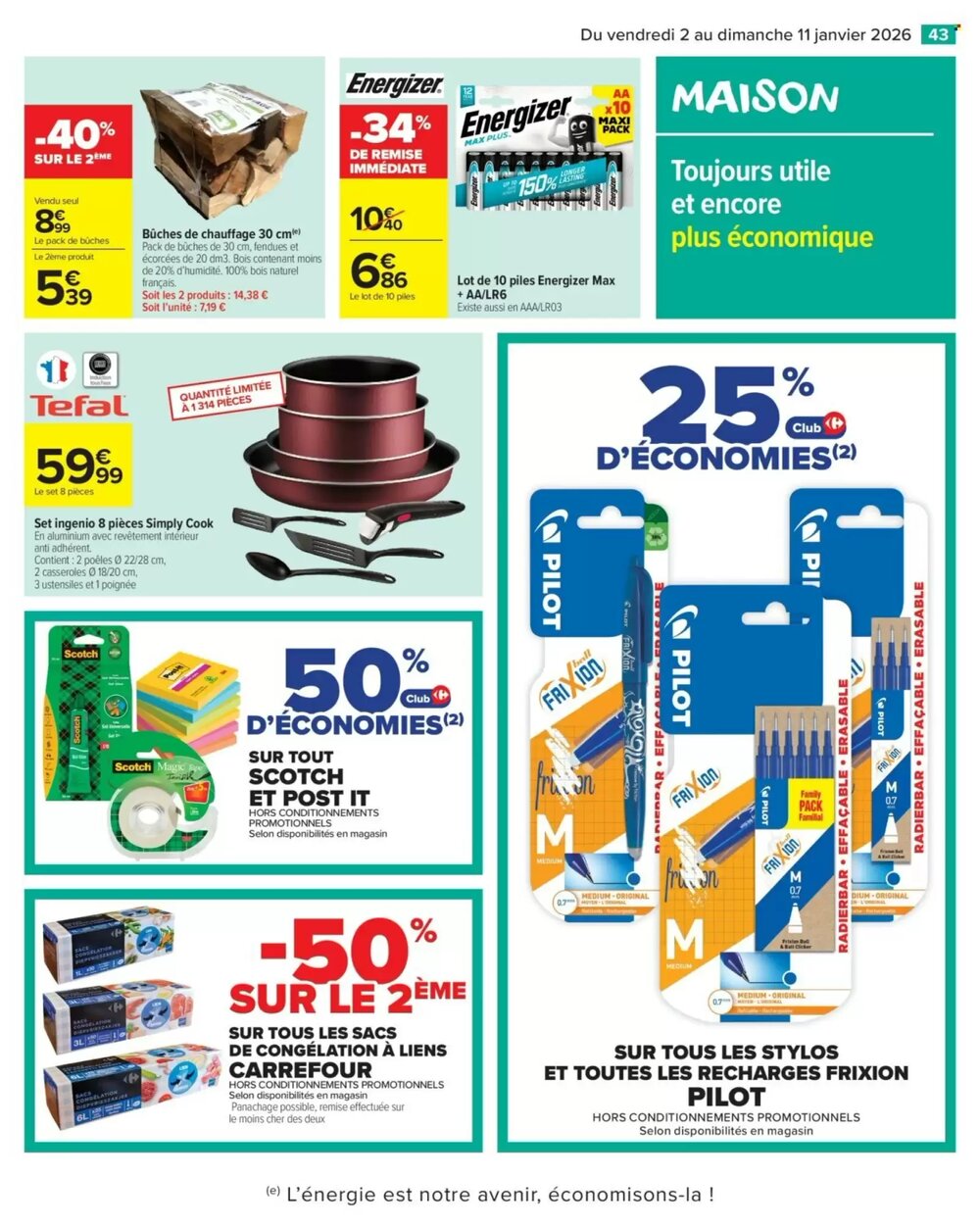 Prospectus promotionnel Carrefour Market valable à partir du 02/01/2026 - Page 45.