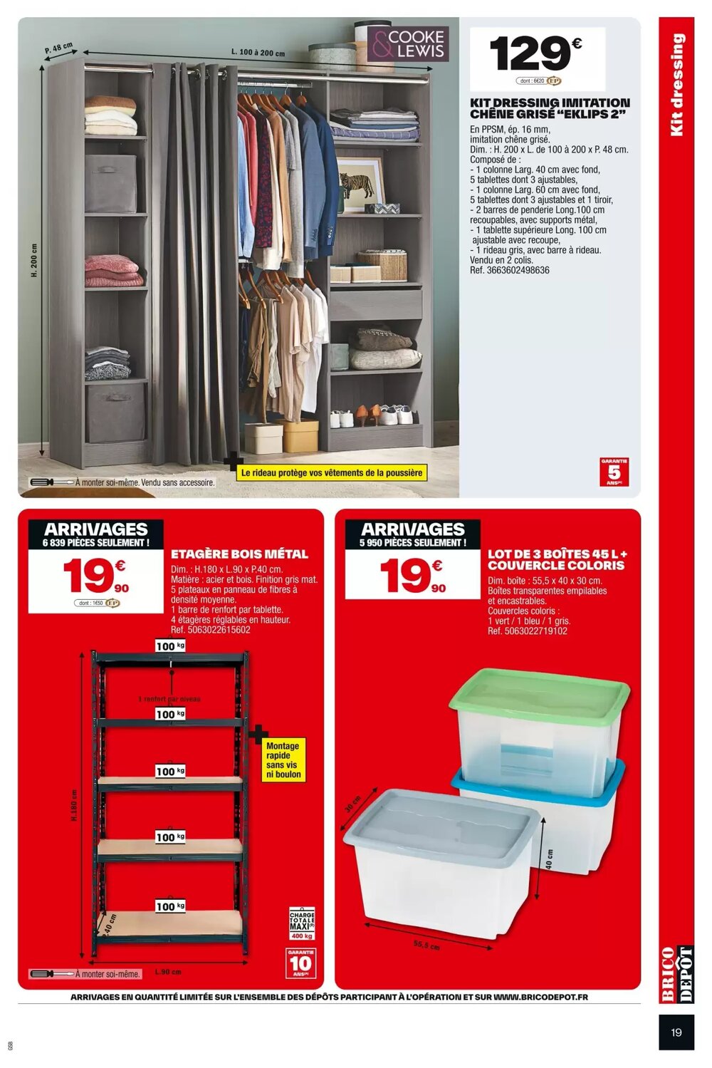 Prospectus promotionnel Brico Dépôt valable à partir du 02/01/2026 - Page 19.