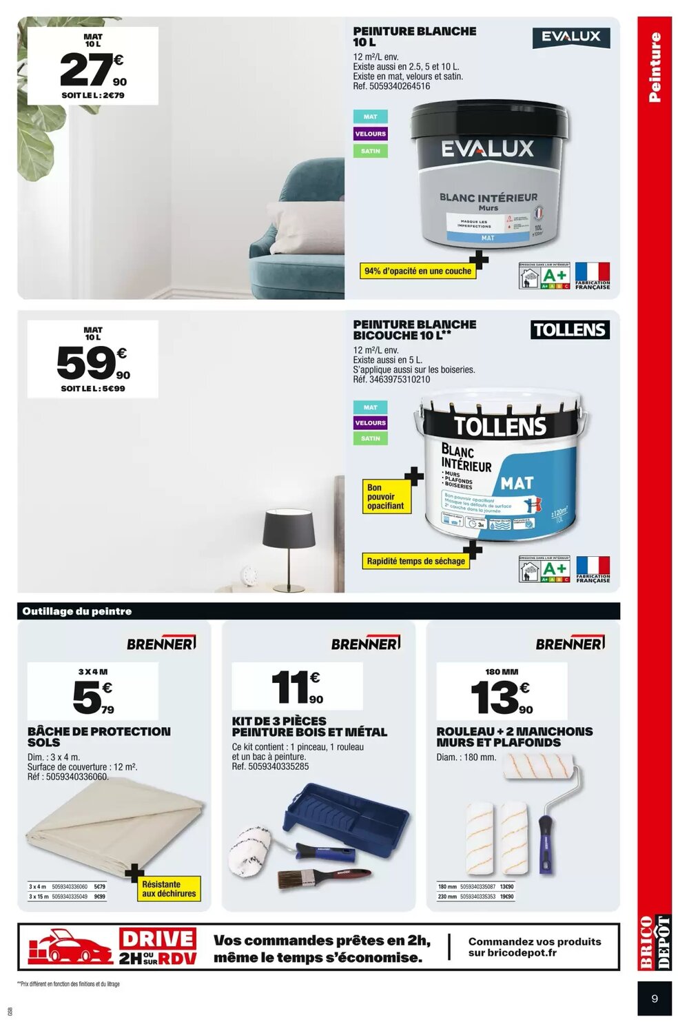 Prospectus promotionnel Brico Dépôt valable à partir du 02/01/2026 - Page 9.