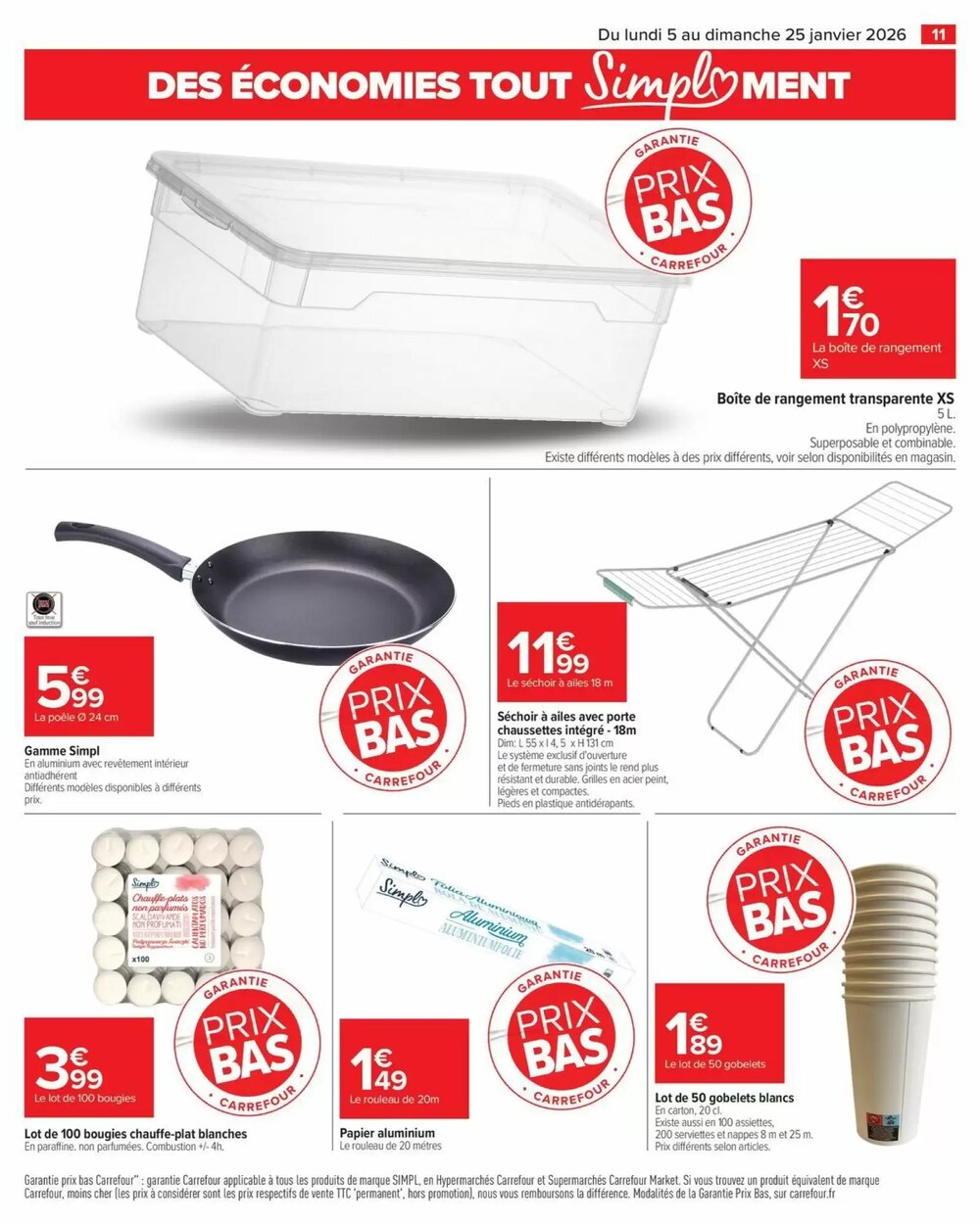 Prospectus promotionnel Carrefour valable à partir du 05/01/2026 - Page 11.
