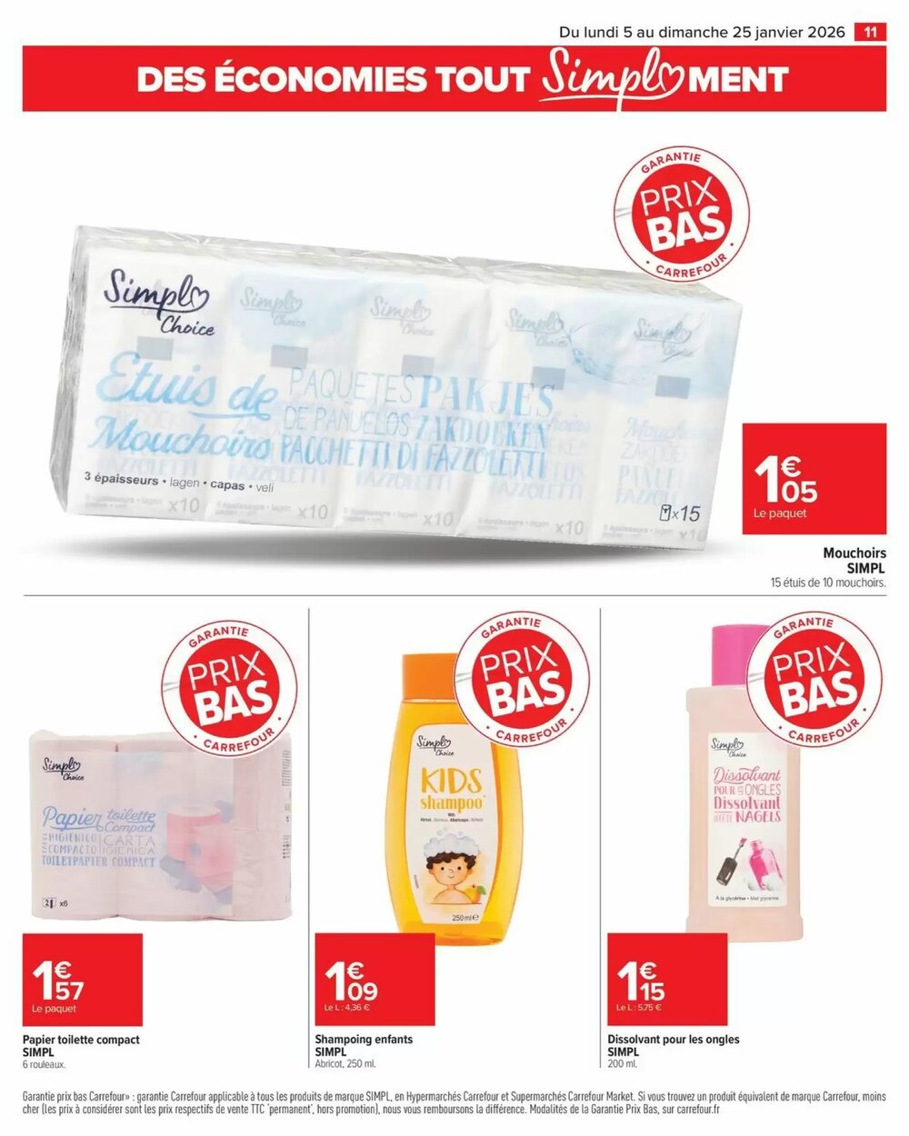 Prospectus promotionnel Carrefour valable à partir du 05/01/2026 - Page 11.