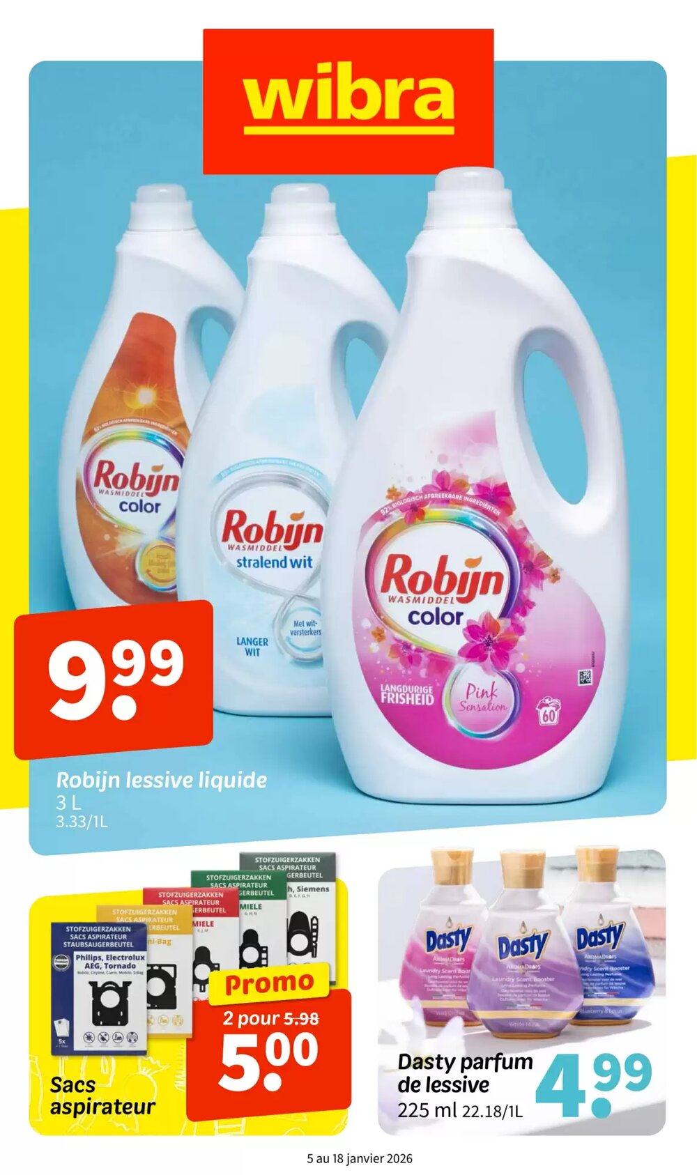 Prospectus promotionnel Wibra valable à partir du 05/01/2026 - Page 1.