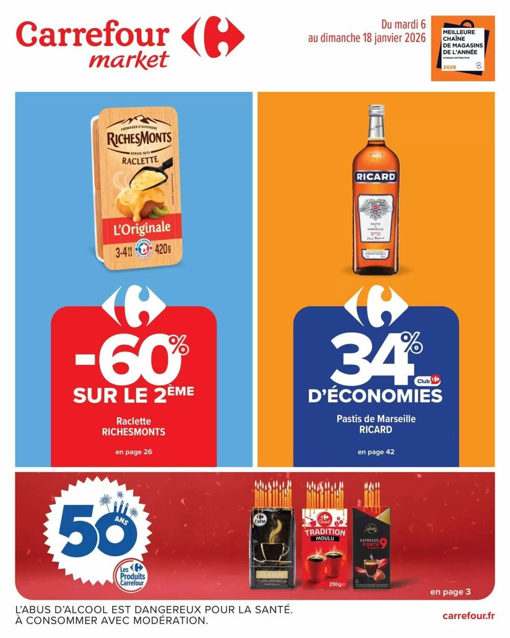 Prospectus promotionnel Carrefour valable à partir du 06/01/2026 - Page 1.