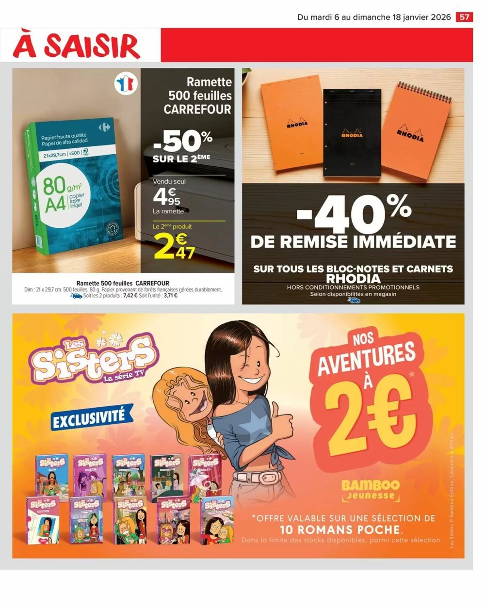 Prospectus promotionnel Carrefour valable à partir du 06/01/2026 - Page 59.