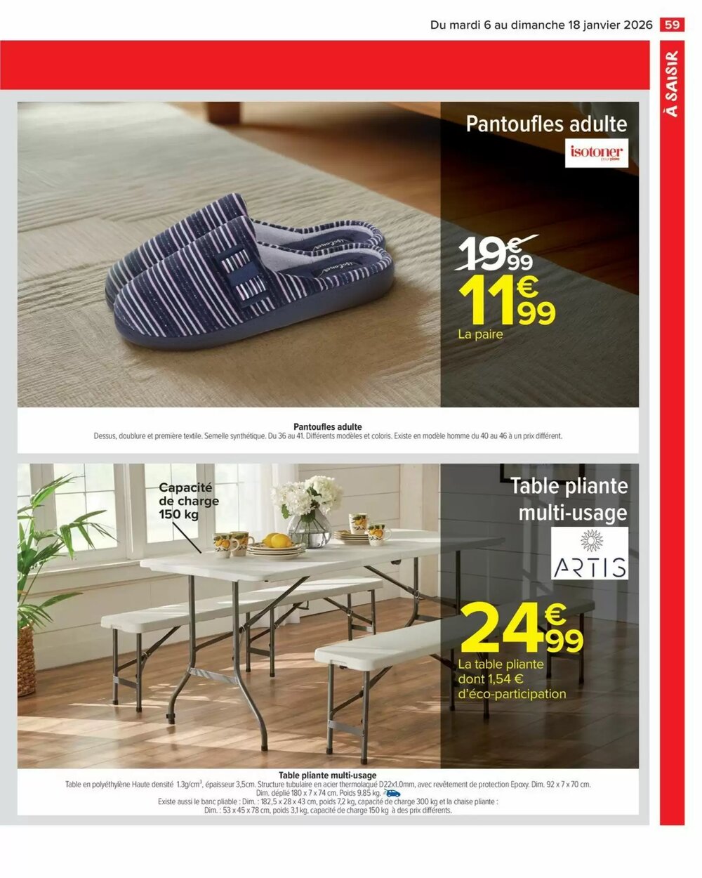 Prospectus promotionnel Carrefour valable à partir du 06/01/2026 - Page 61.