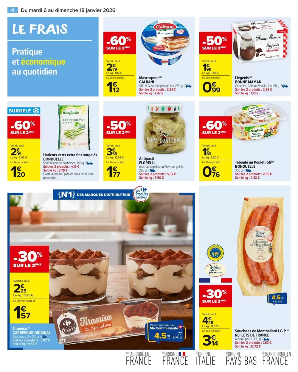 Prospectus promotionnel Carrefour Market valable à partir du 06/01/2026 - Page 6.