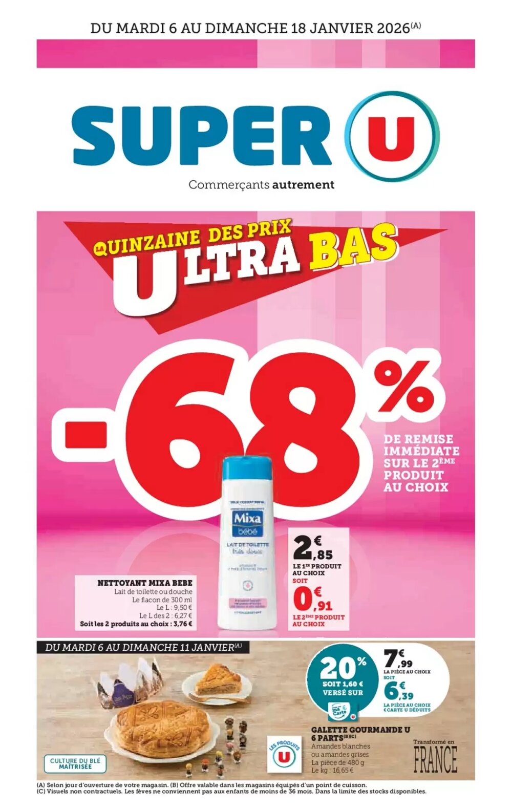 Prospectus promotionnel Super U valable à partir du 06/01/2026 - Page 1.