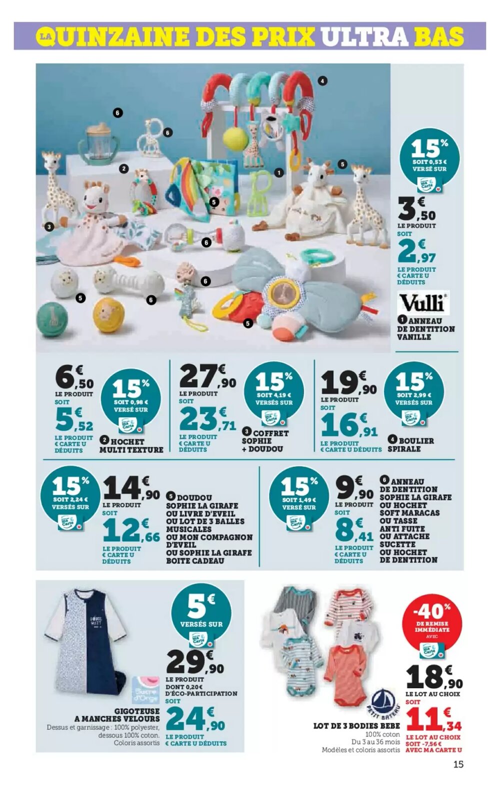 Prospectus promotionnel Super U valable à partir du 06/01/2026 - Page 15.