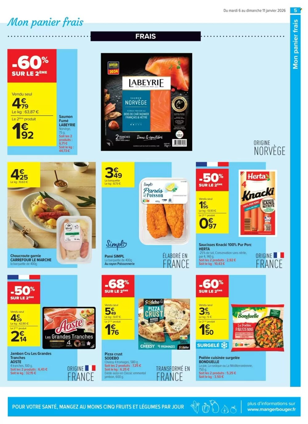 Prospectus promotionnel Carrefour valable à partir du 06/01/2026 - Page 5.
