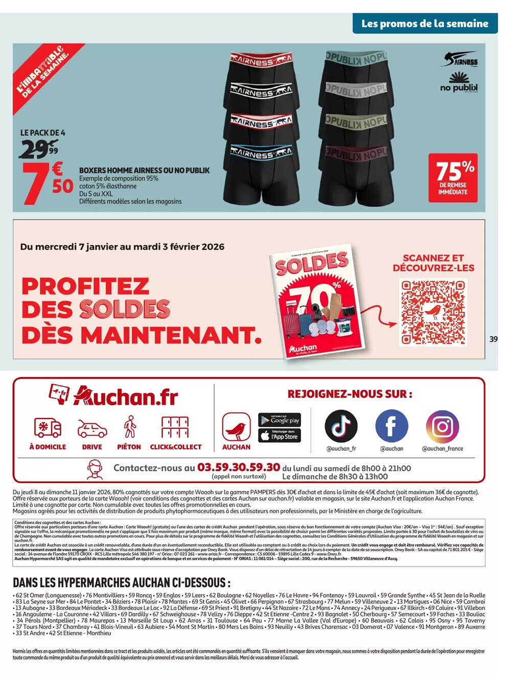 Prospectus promotionnel Auchan valable à partir du 06/01/2026 - Page 39.