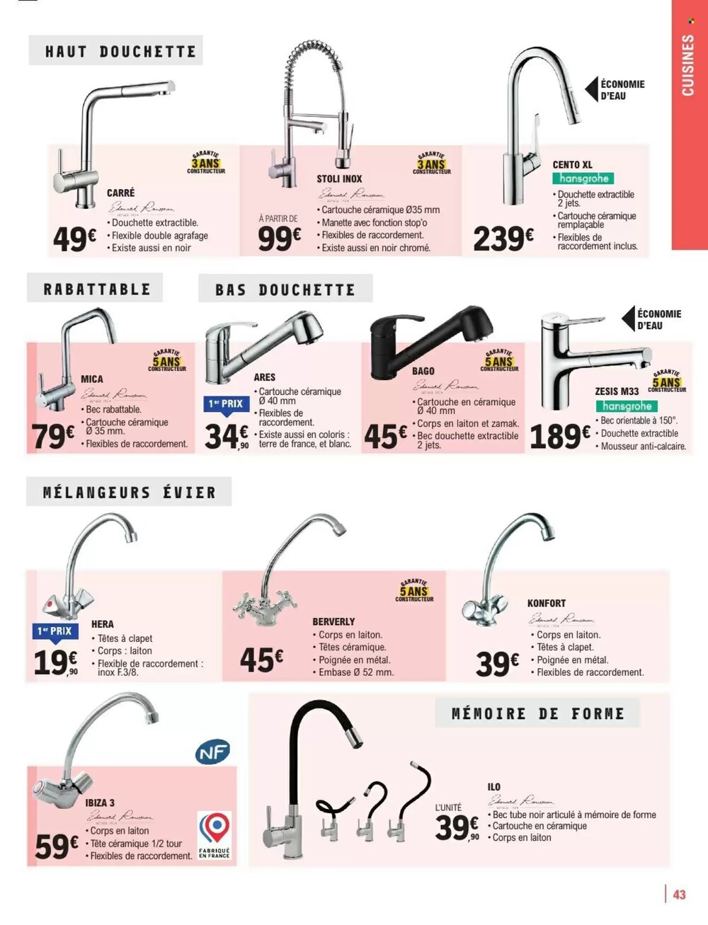 Prospectus promotionnel E.Leclerc Brico valable à partir du 06/01/2026 - Page 43.