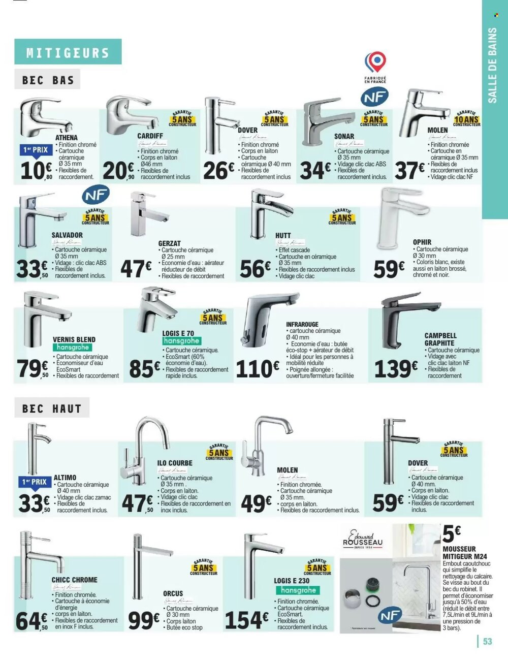 Prospectus promotionnel E.Leclerc Brico valable à partir du 06/01/2026 - Page 53.