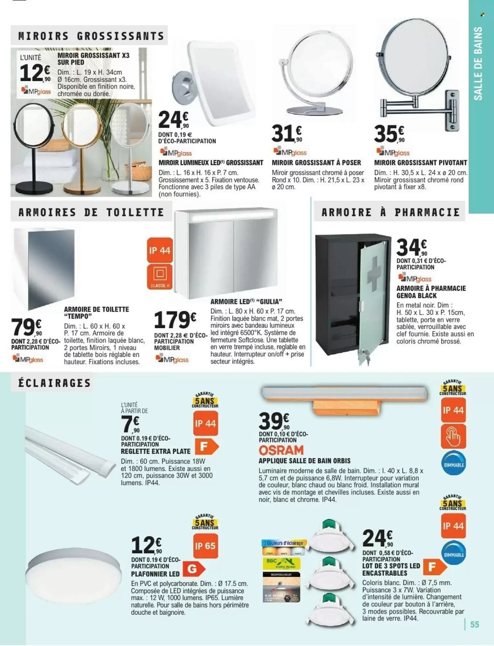 Prospectus promotionnel E.Leclerc Brico valable à partir du 06/01/2026 - Page 55.