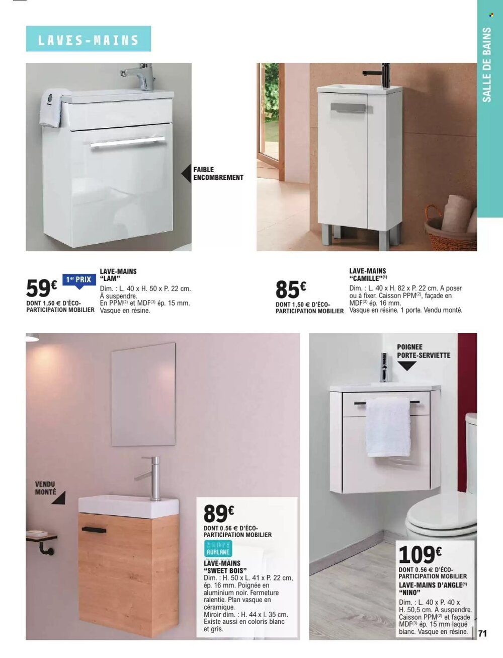 Prospectus promotionnel E.Leclerc Brico valable à partir du 06/01/2026 - Page 71.