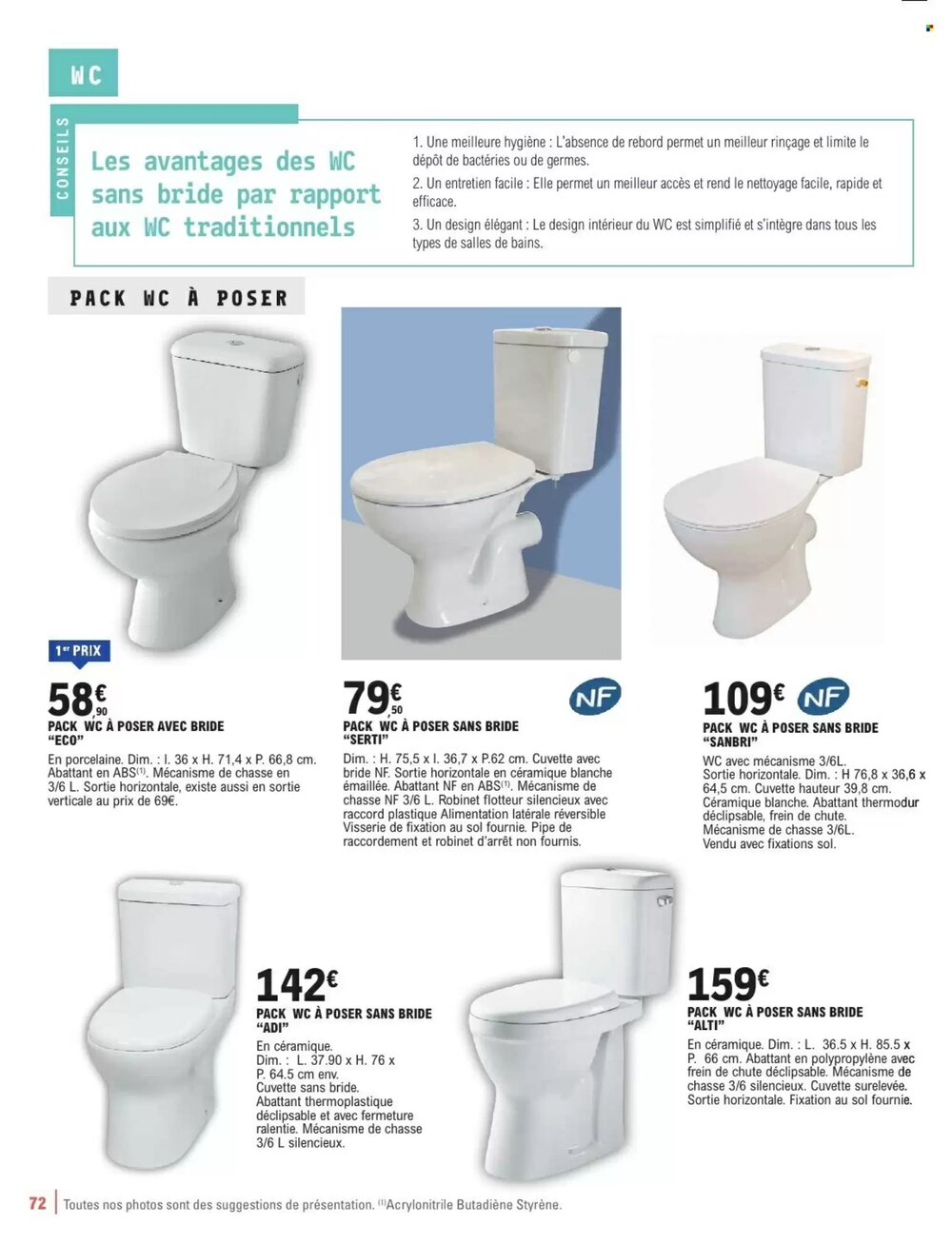 Prospectus promotionnel E.Leclerc Brico valable à partir du 06/01/2026 - Page 72.