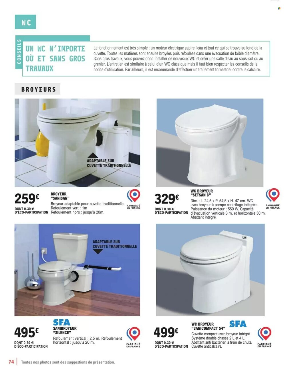 Prospectus promotionnel E.Leclerc Brico valable à partir du 06/01/2026 - Page 74.