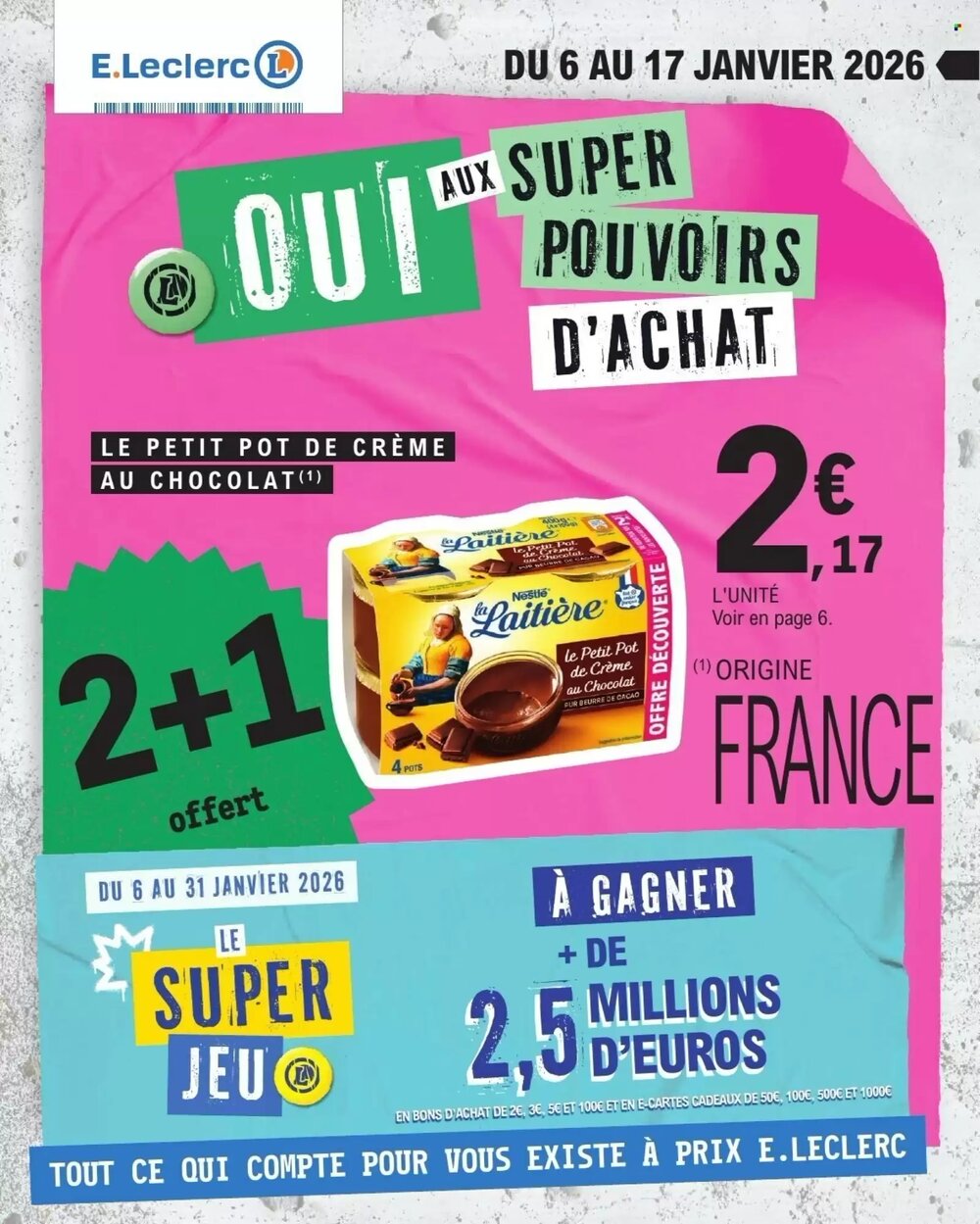 Prospectus promotionnel E.Leclerc valable à partir du 06/01/2026 - Page 1.