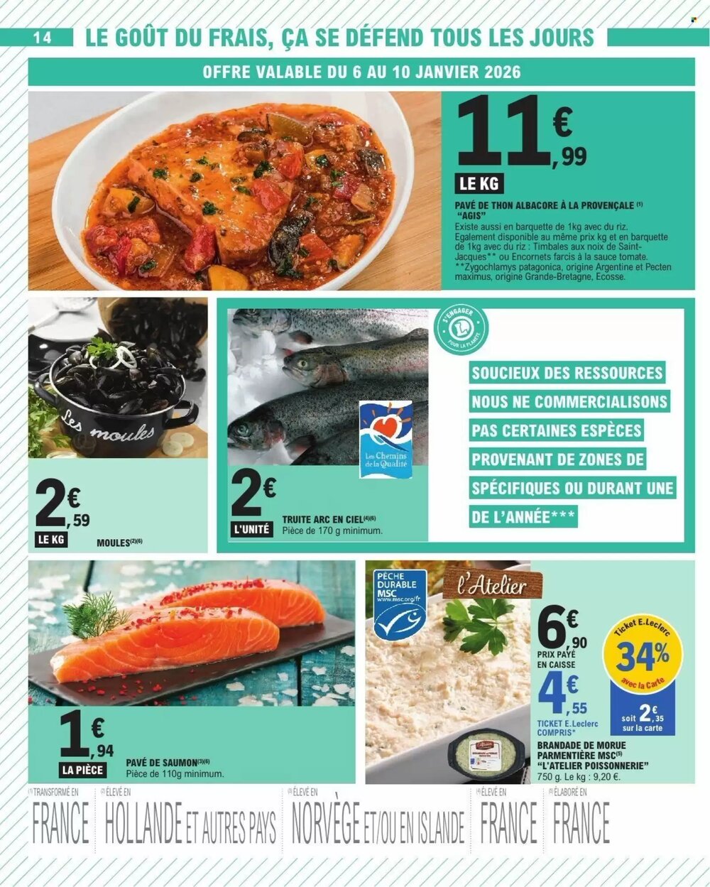 Prospectus promotionnel E.Leclerc valable à partir du 06/01/2026 - Page 14.