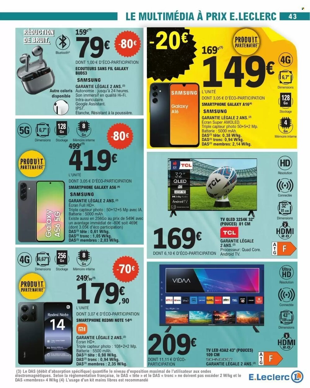 Prospectus promotionnel E.Leclerc valable à partir du 06/01/2026 - Page 43.