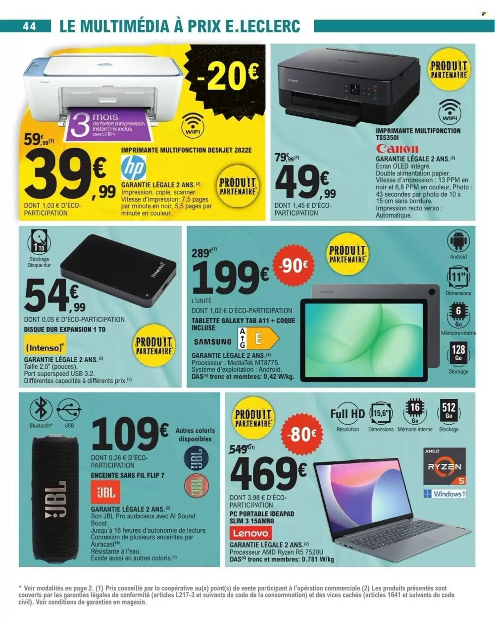 Prospectus promotionnel E.Leclerc valable à partir du 06/01/2026 - Page 44.