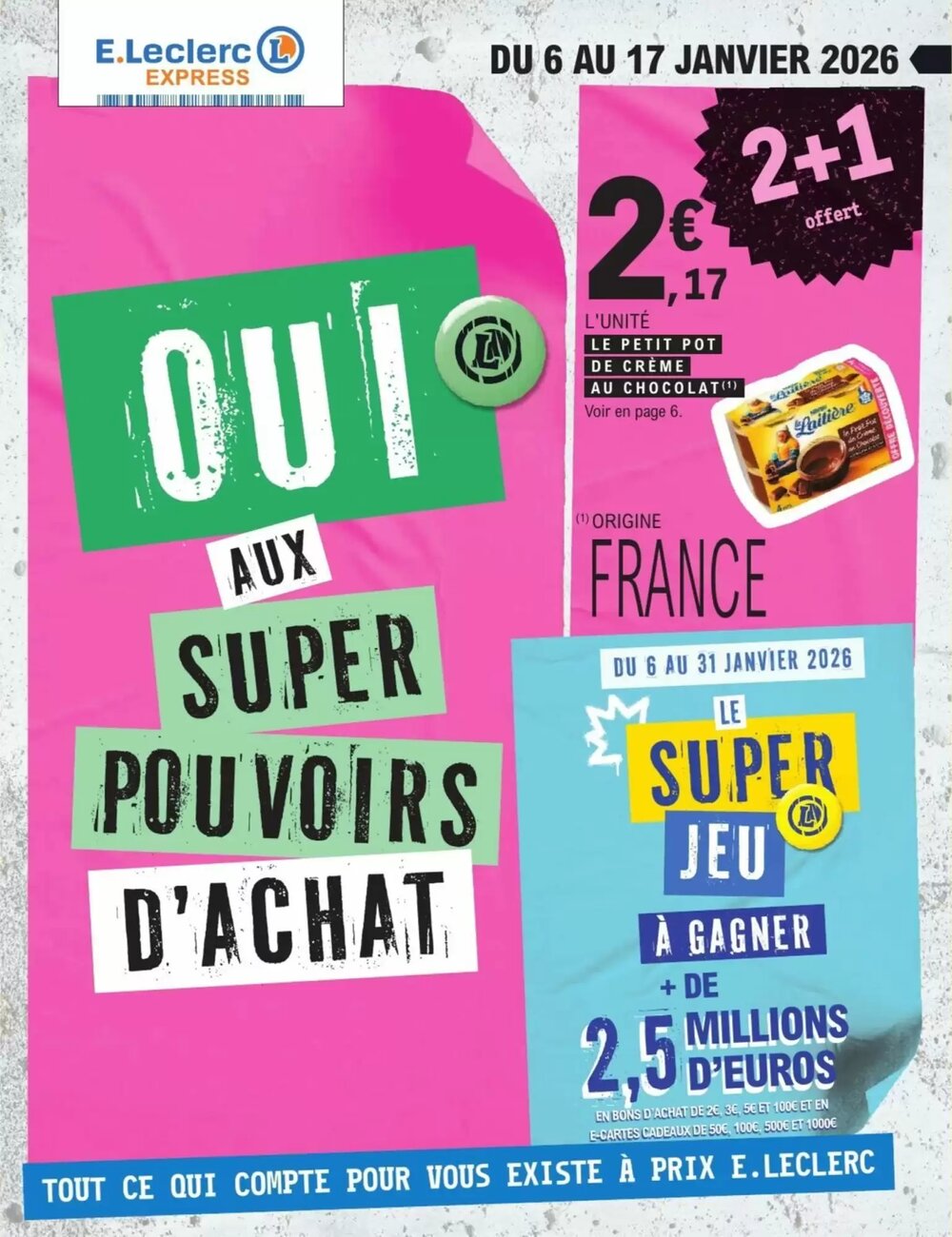 Prospectus promotionnel E.Leclerc Express valable à partir du 06/01/2026 - Page 1.