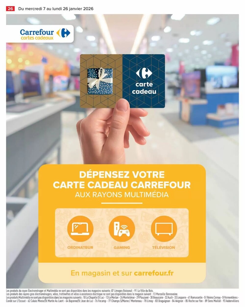 Prospectus promotionnel Carrefour valable à partir du 07/01/2026 - Page 28.