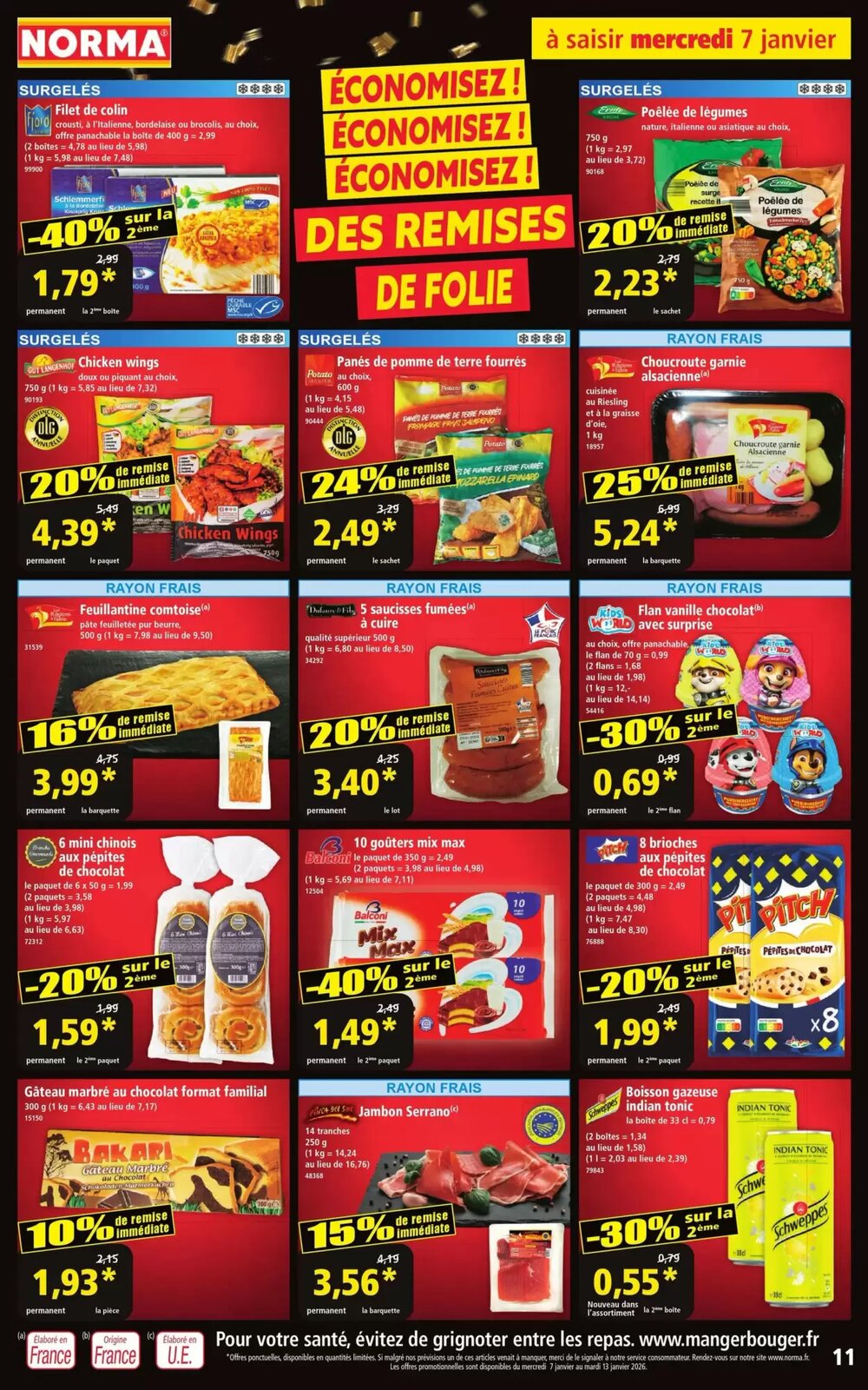 Prospectus promotionnel Norma valable à partir du 07/01/2026 - Page 11.