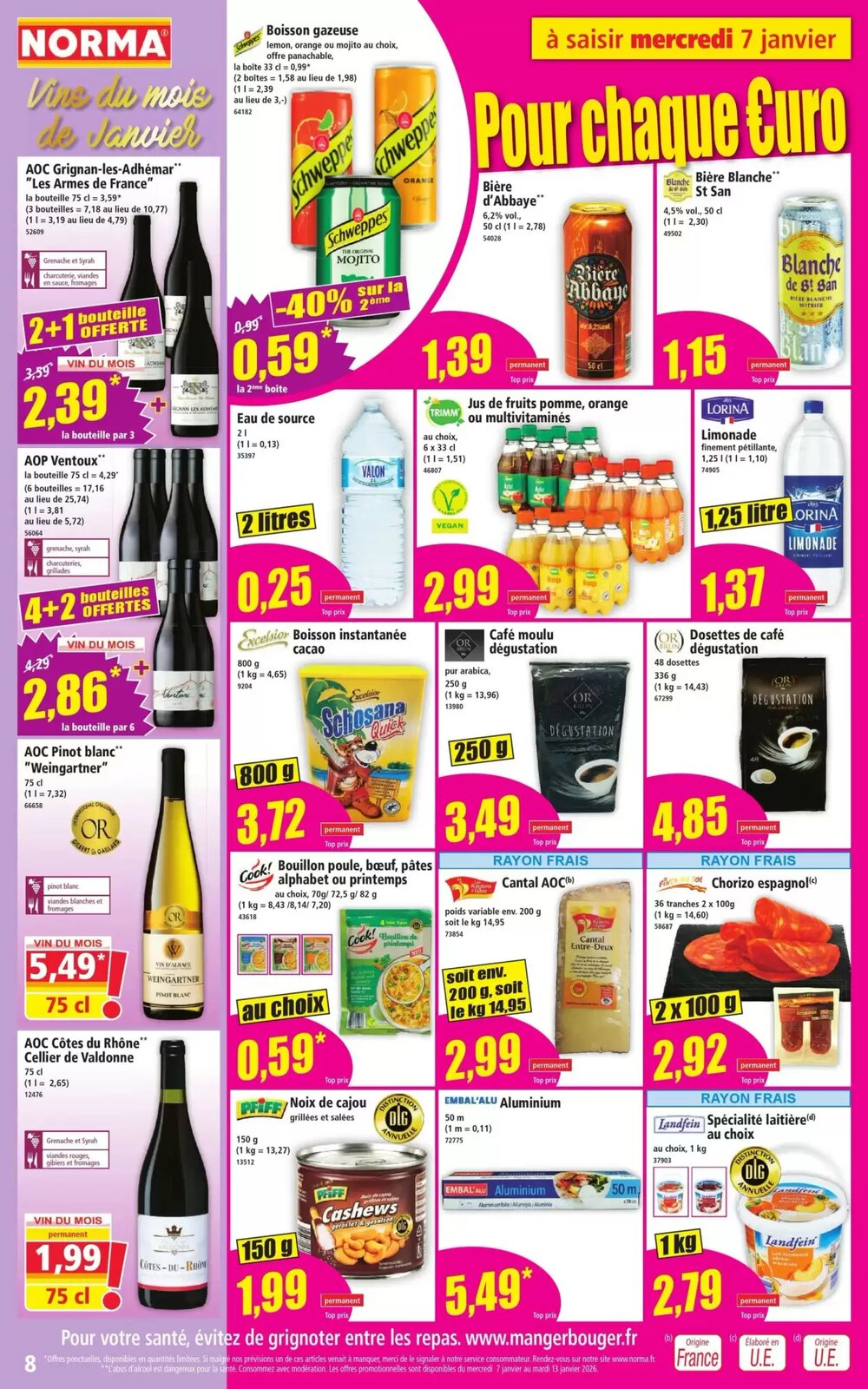 Prospectus promotionnel Norma valable à partir du 07/01/2026 - Page 8.