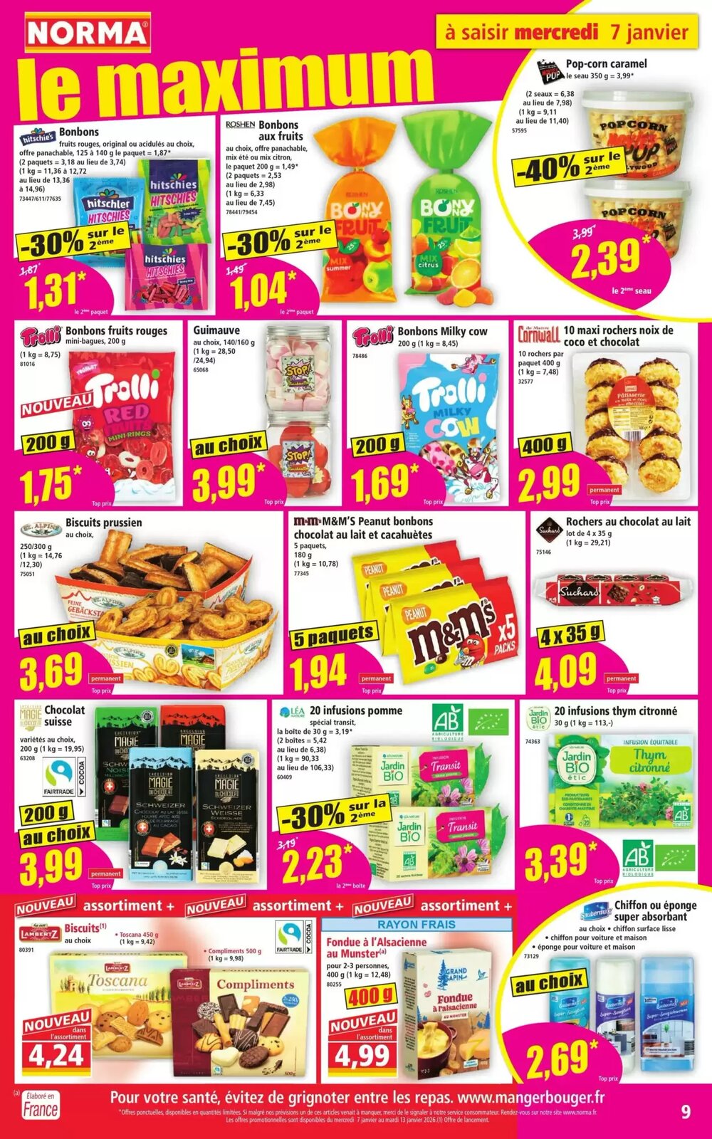 Prospectus promotionnel Norma valable à partir du 07/01/2026 - Page 9.