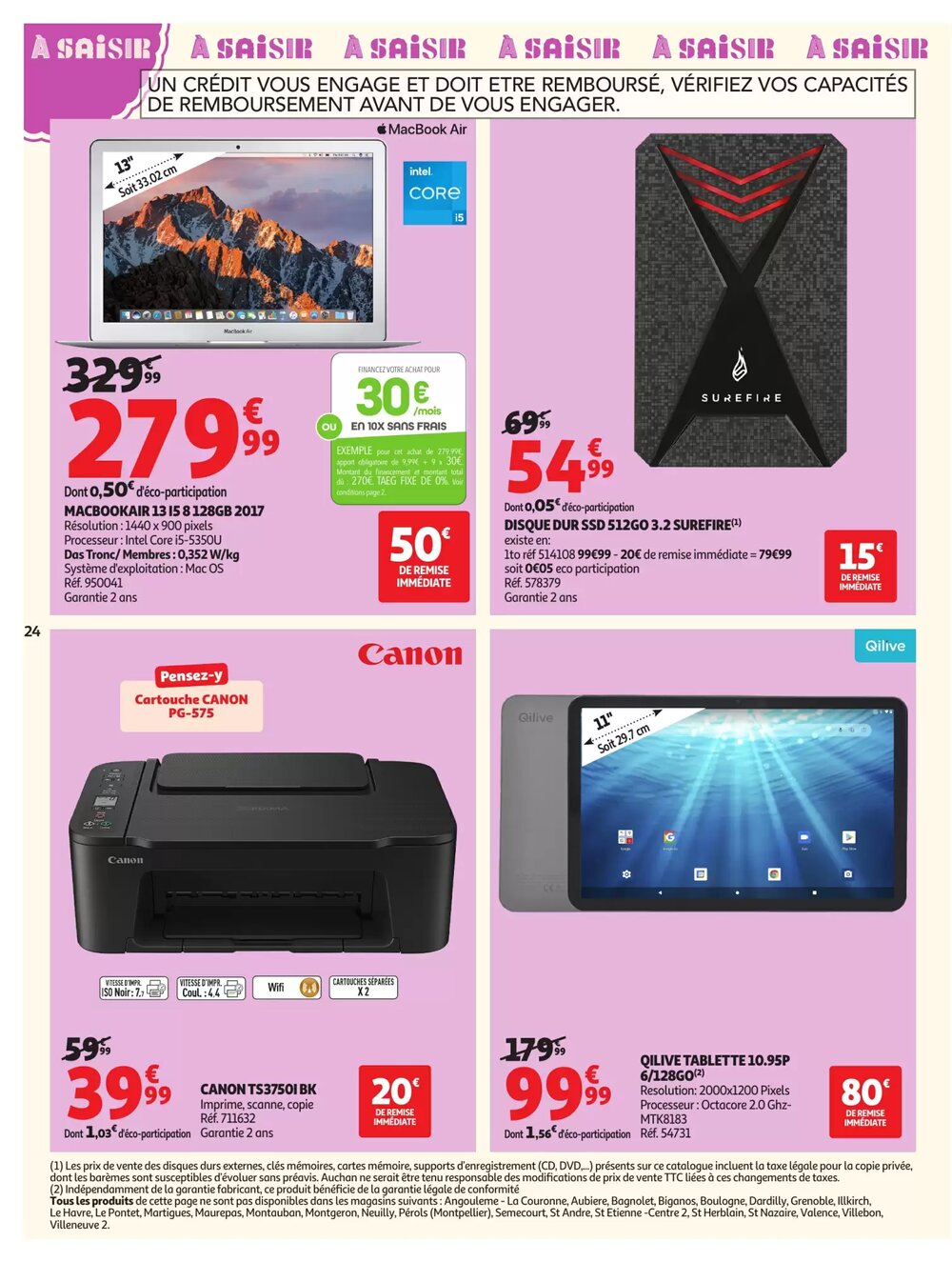 Prospectus promotionnel Auchan valable à partir du 07/01/2026 - Page 24.