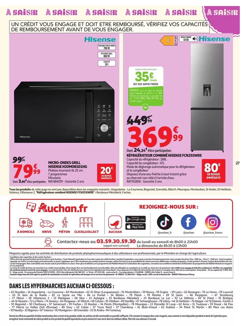 Prospectus promotionnel Auchan valable à partir du 07/01/2026 - Page 27.