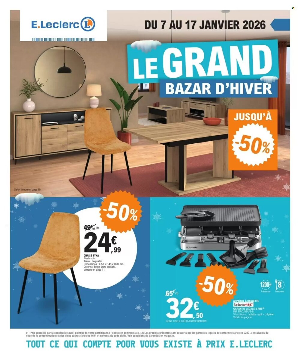Prospectus promotionnel E.Leclerc valable à partir du 07/01/2026 - Page 1.