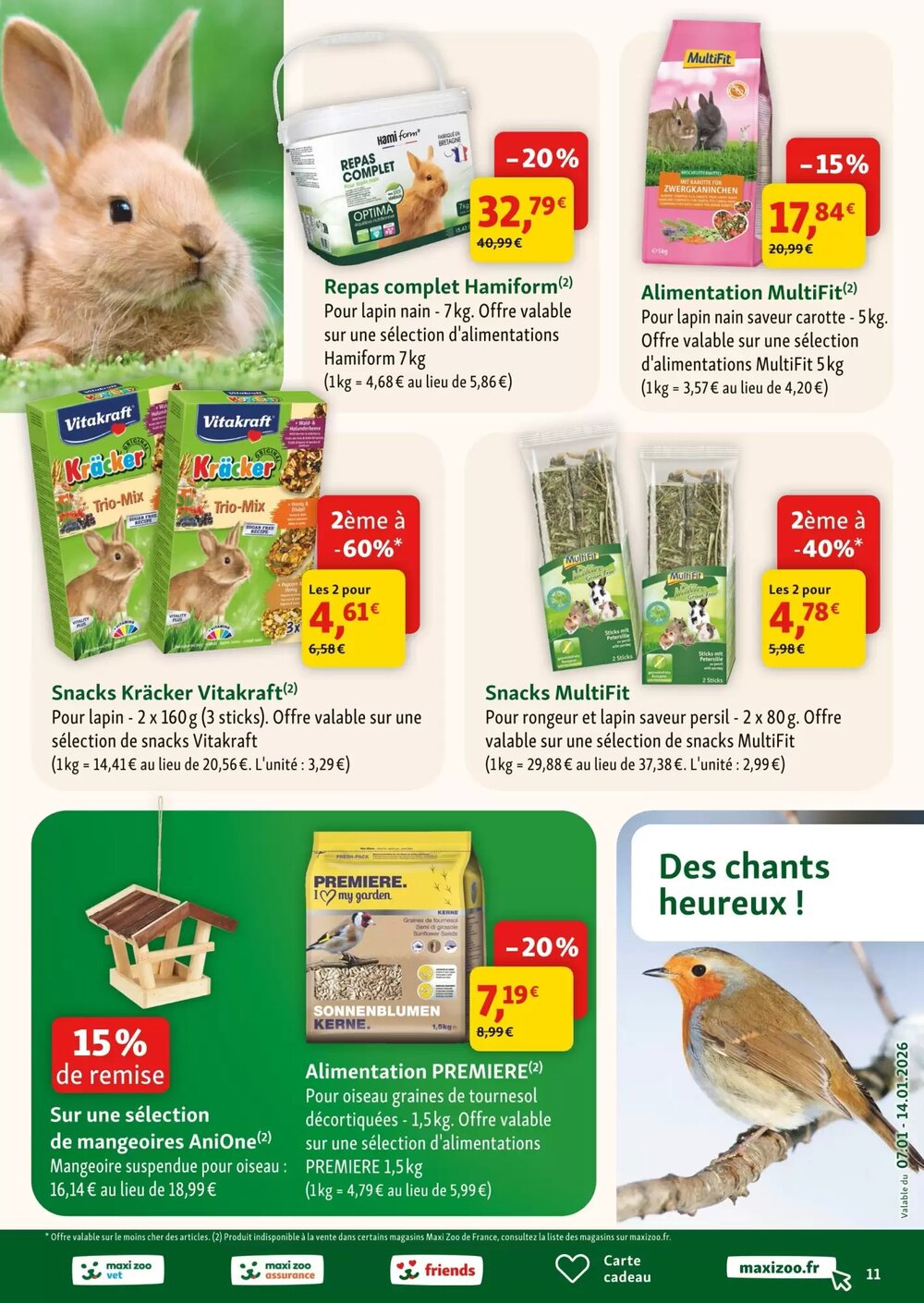 Prospectus promotionnel Maxi Zoo valable à partir du 07/01/2026 - Page 11.