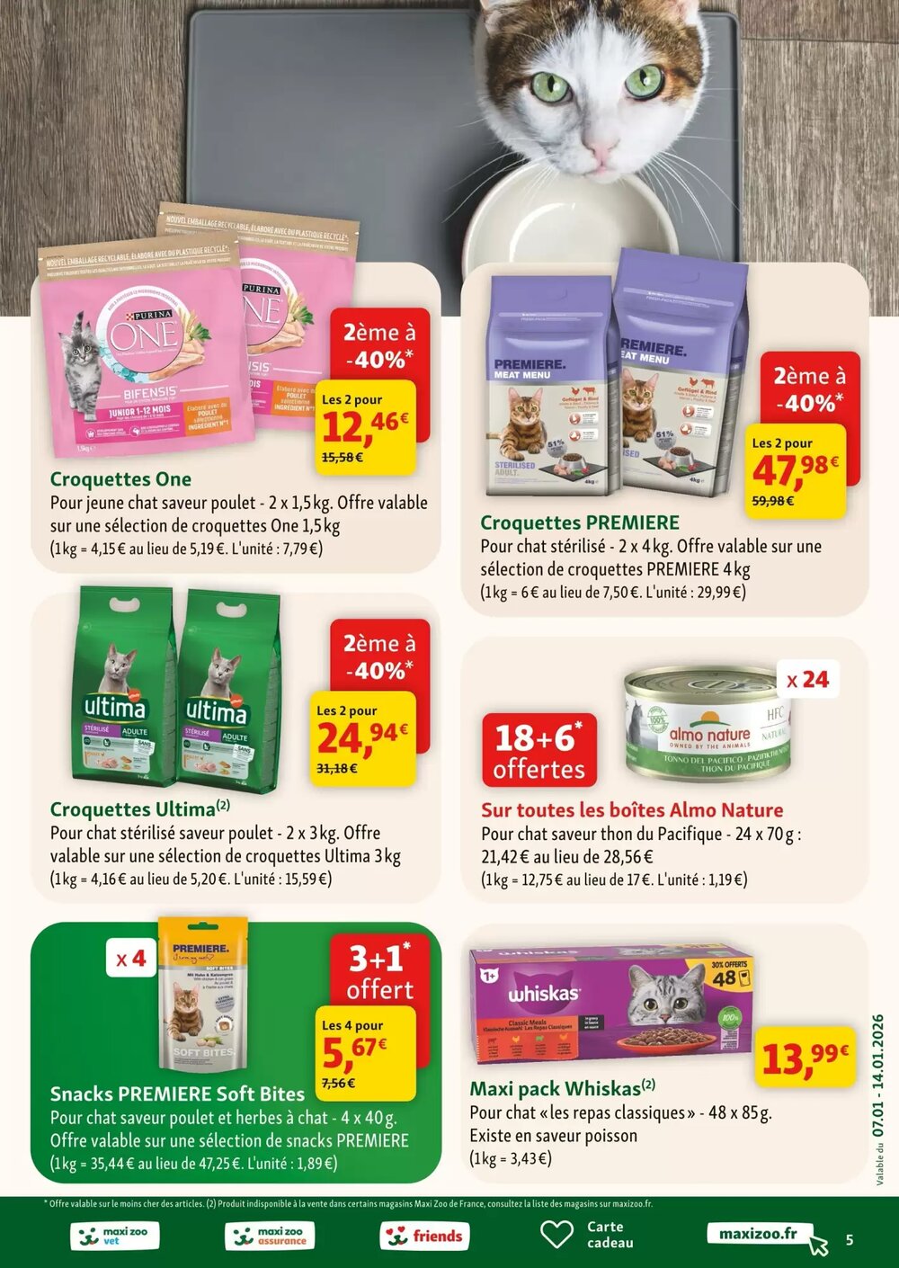 Prospectus promotionnel Maxi Zoo valable à partir du 07/01/2026 - Page 5.