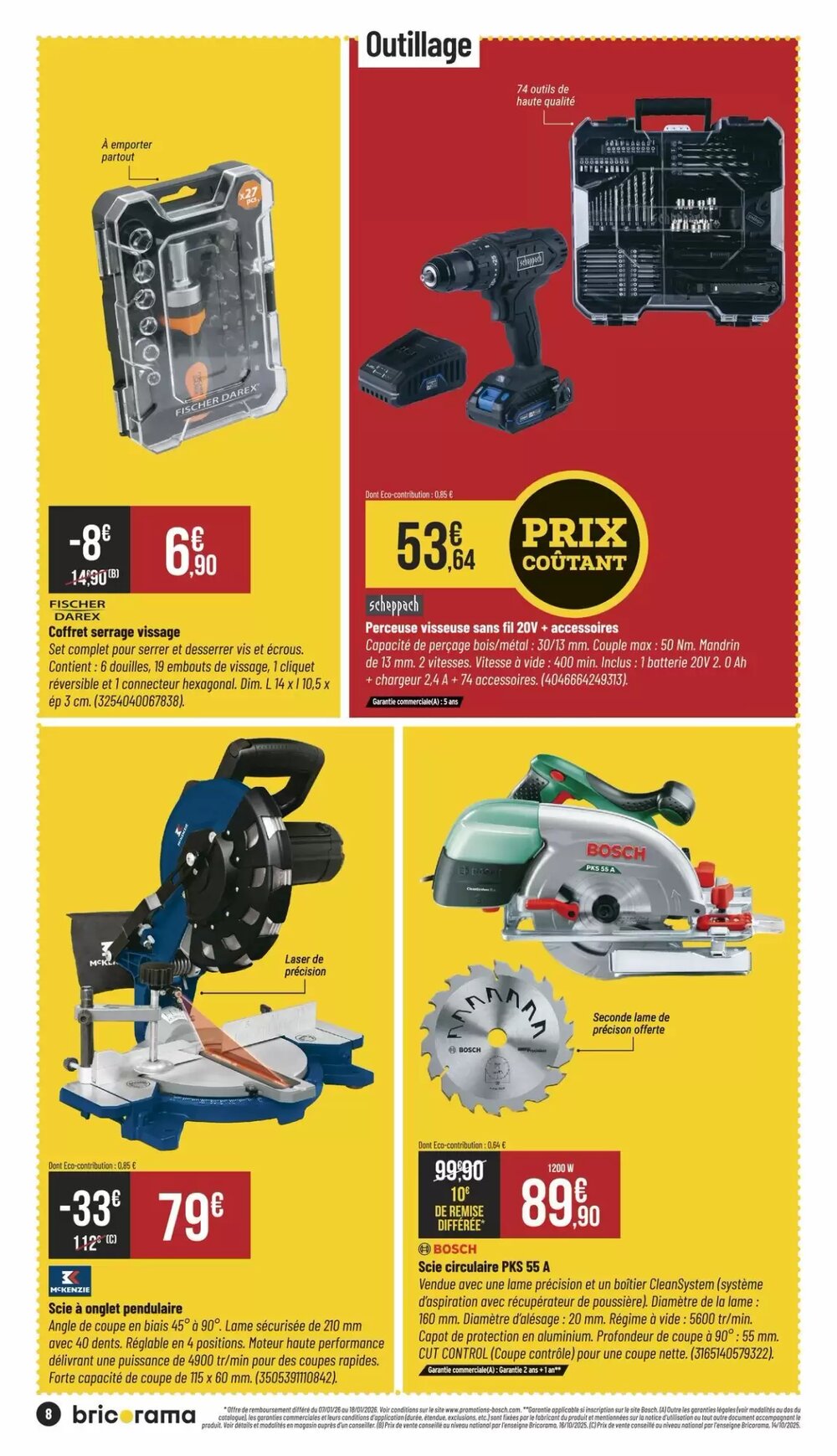 Prospectus promotionnel Bricorama valable à partir du 07/01/2026 - Page 8.