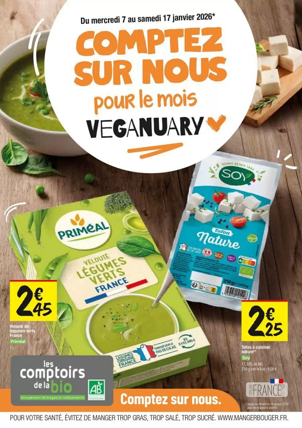 Prospectus promotionnel Les Comptoirs de la Bio valable à partir du 07/01/2026 - Page 1.