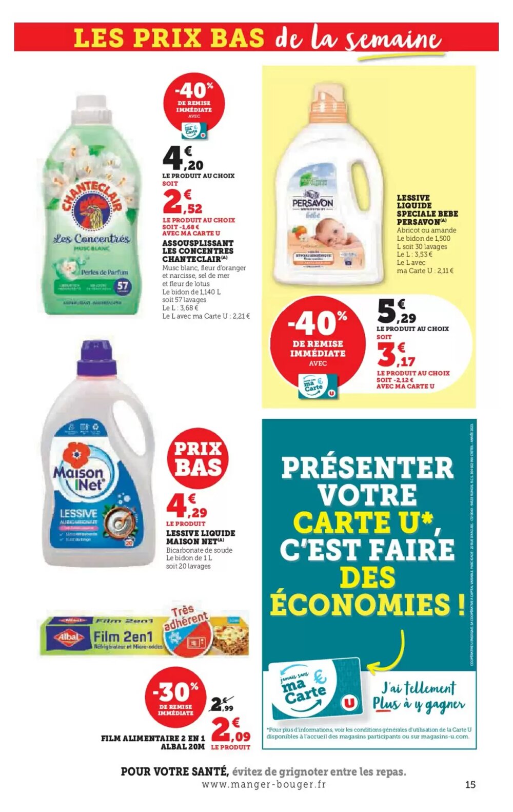 Prospectus promotionnel Super U valable à partir du 09/01/2026 - Page 15.