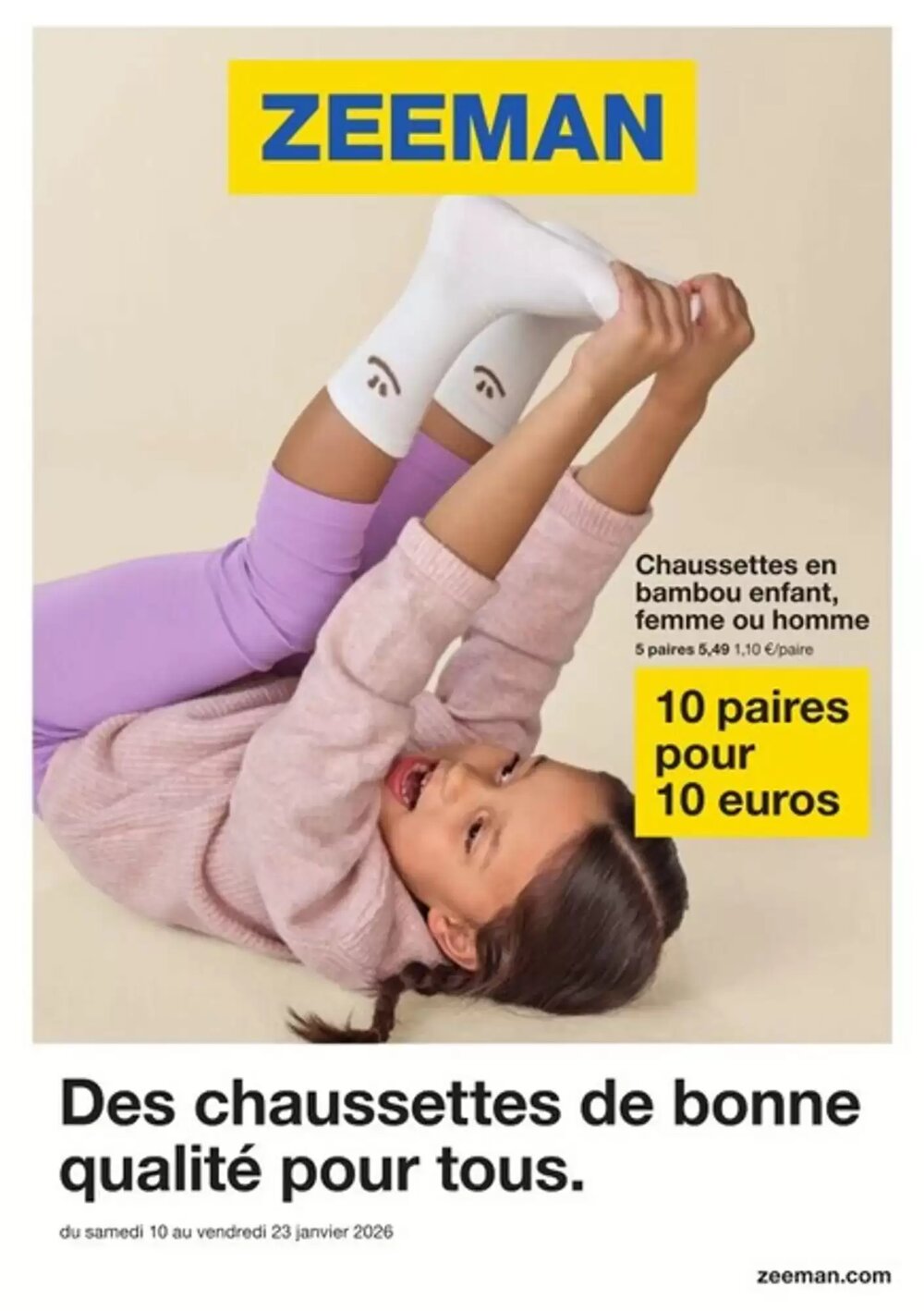 Prospectus promotionnel Zeeman valable à partir du 10/01/2026 - Page 1.