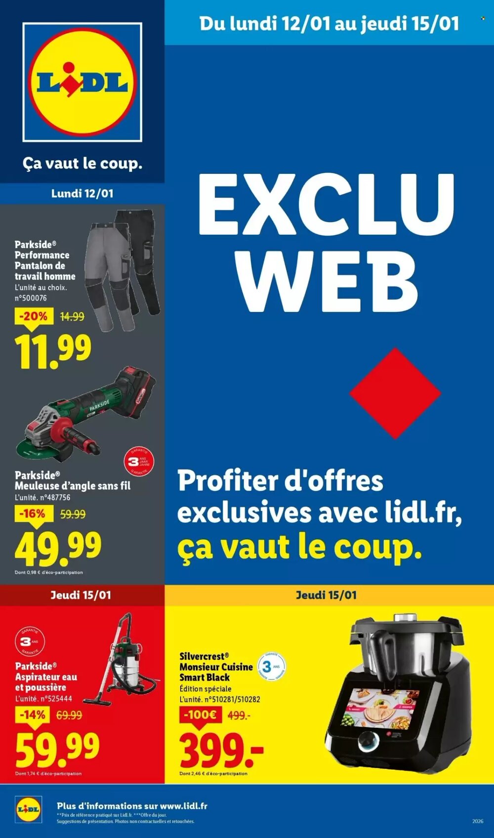 Prospectus promotionnel Lidl valable à partir du 12/01/2026 - Page 1.