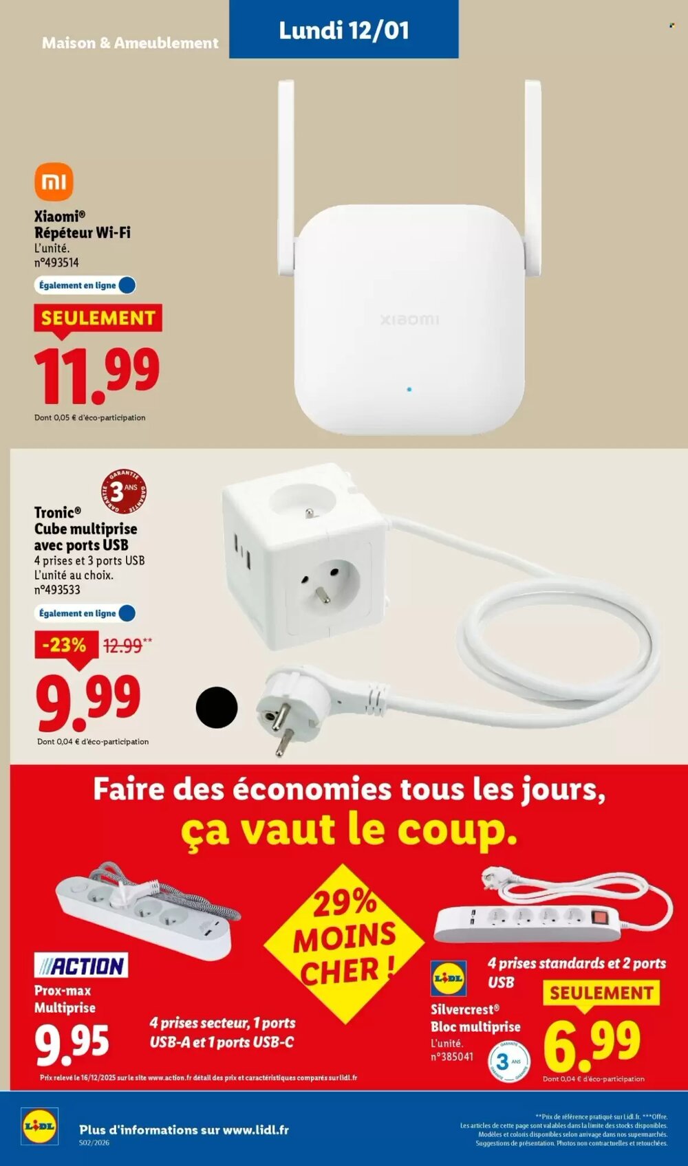 Prospectus promotionnel Lidl valable à partir du 12/01/2026 - Page 8.