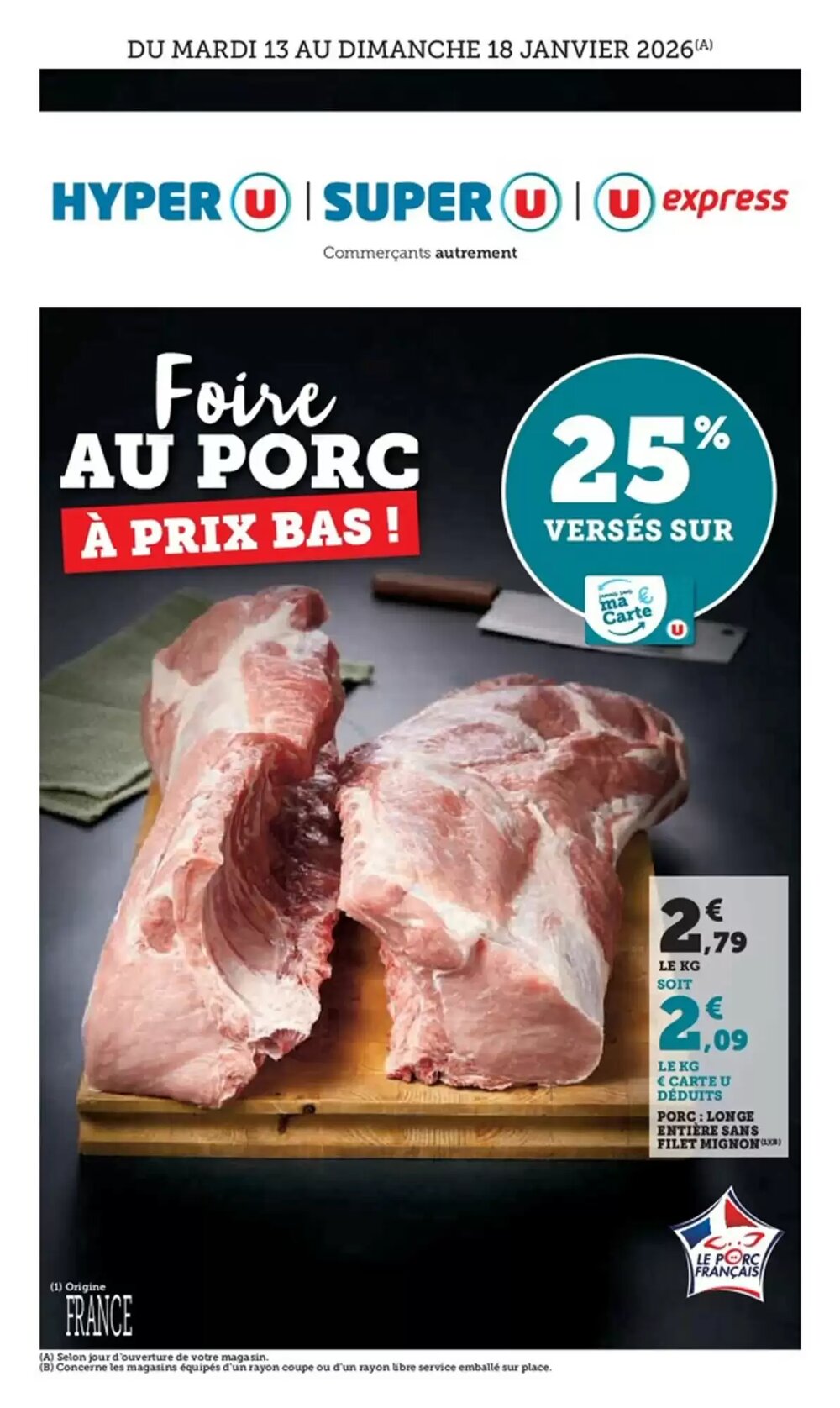 Prospectus promotionnel Hyper U valable à partir du 13/01/2026 - Page 1.