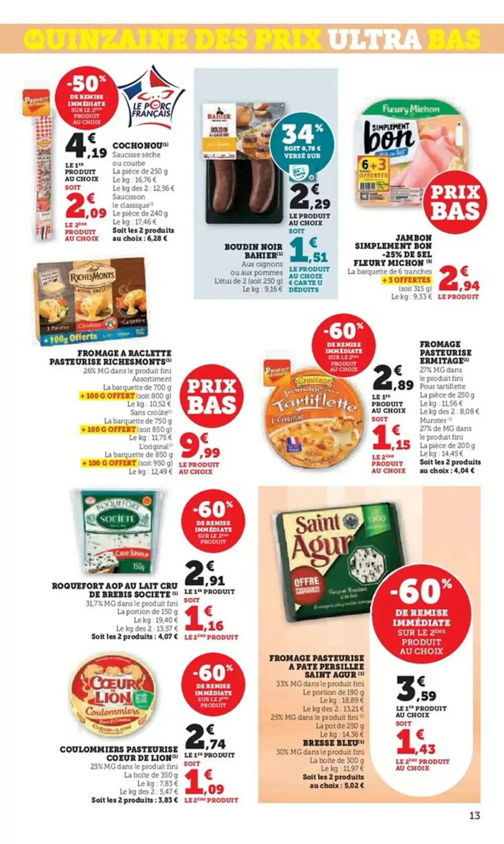 Prospectus promotionnel Hyper U valable à partir du 13/01/2026 - Page 13.