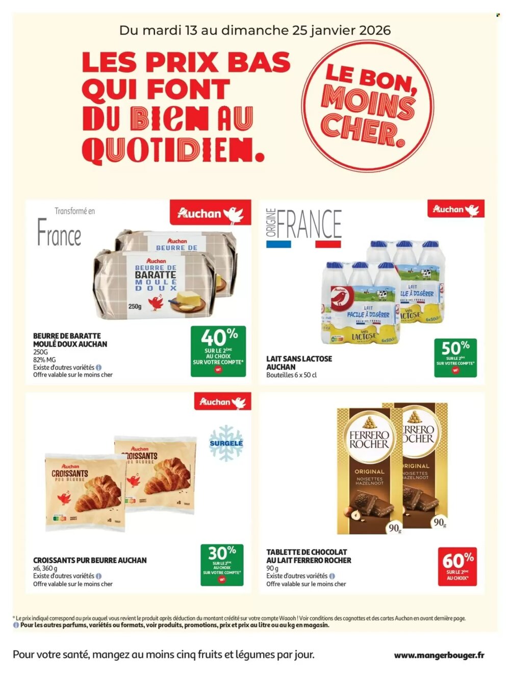 Prospectus promotionnel Auchan valable à partir du 13/01/2026 - Page 1.