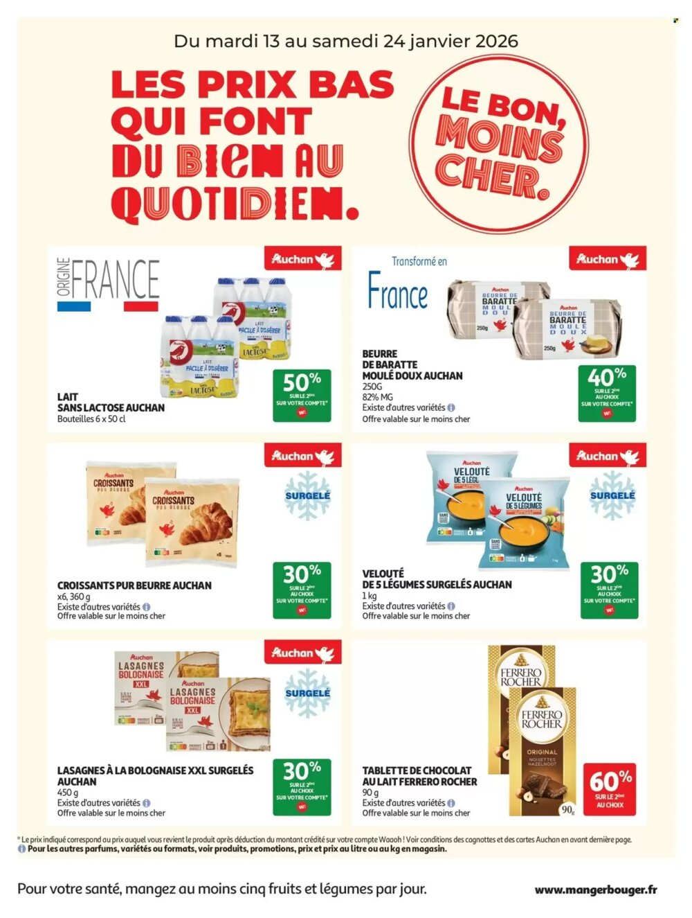 Prospectus promotionnel Auchan valable à partir du 13/01/2026 - Page 1.