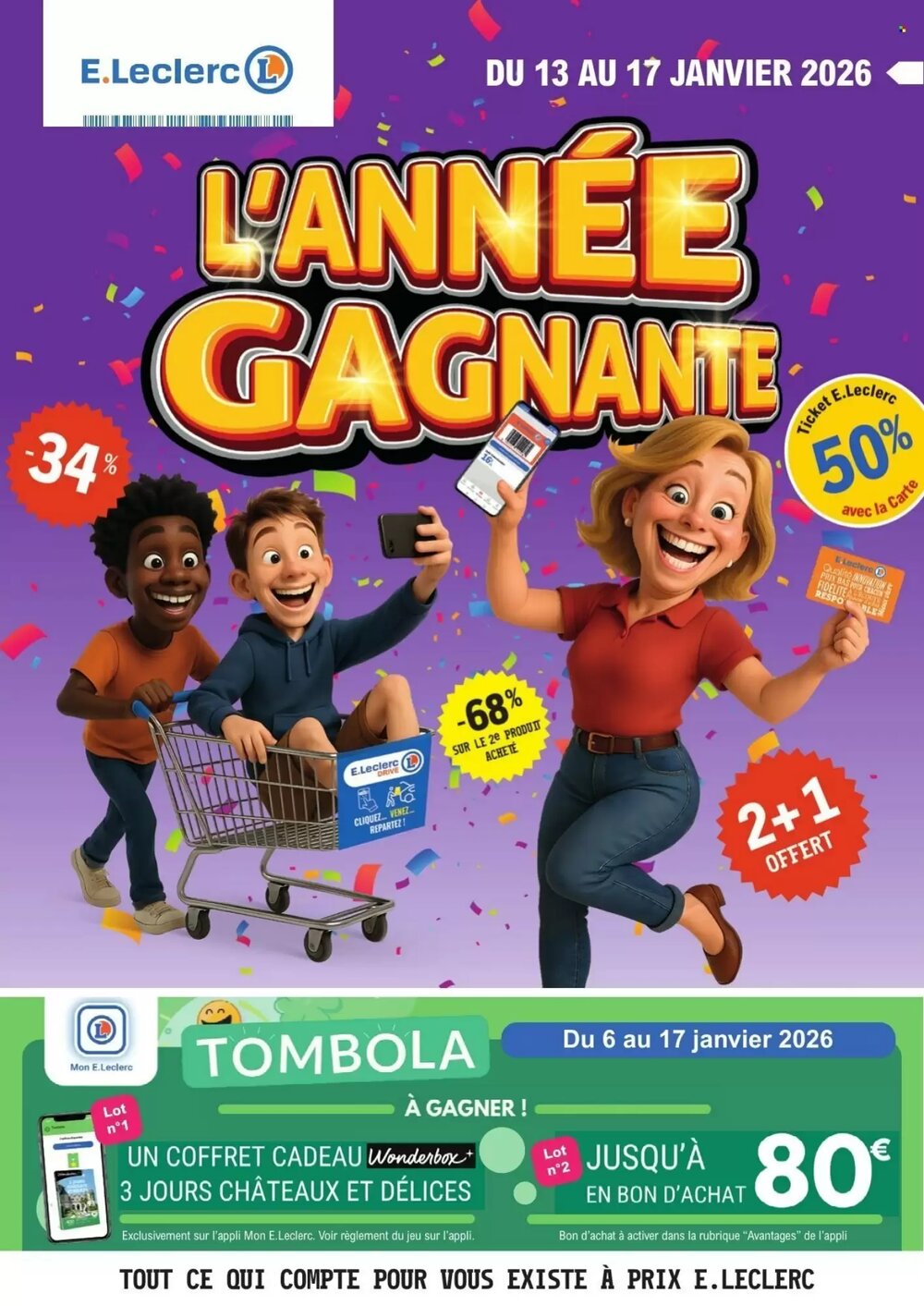 Prospectus promotionnel E.Leclerc valable à partir du 13/01/2026 - Page 1.