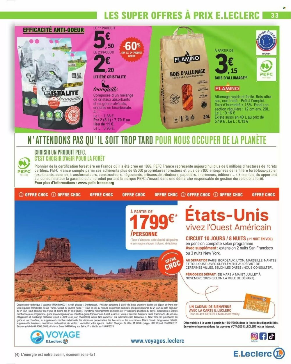 Prospectus promotionnel E.Leclerc valable à partir du 13/01/2026 - Page 33.