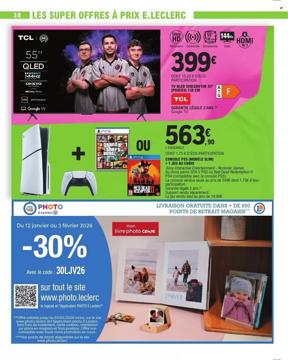Prospectus promotionnel E.Leclerc valable à partir du 13/01/2026 - Page 38.