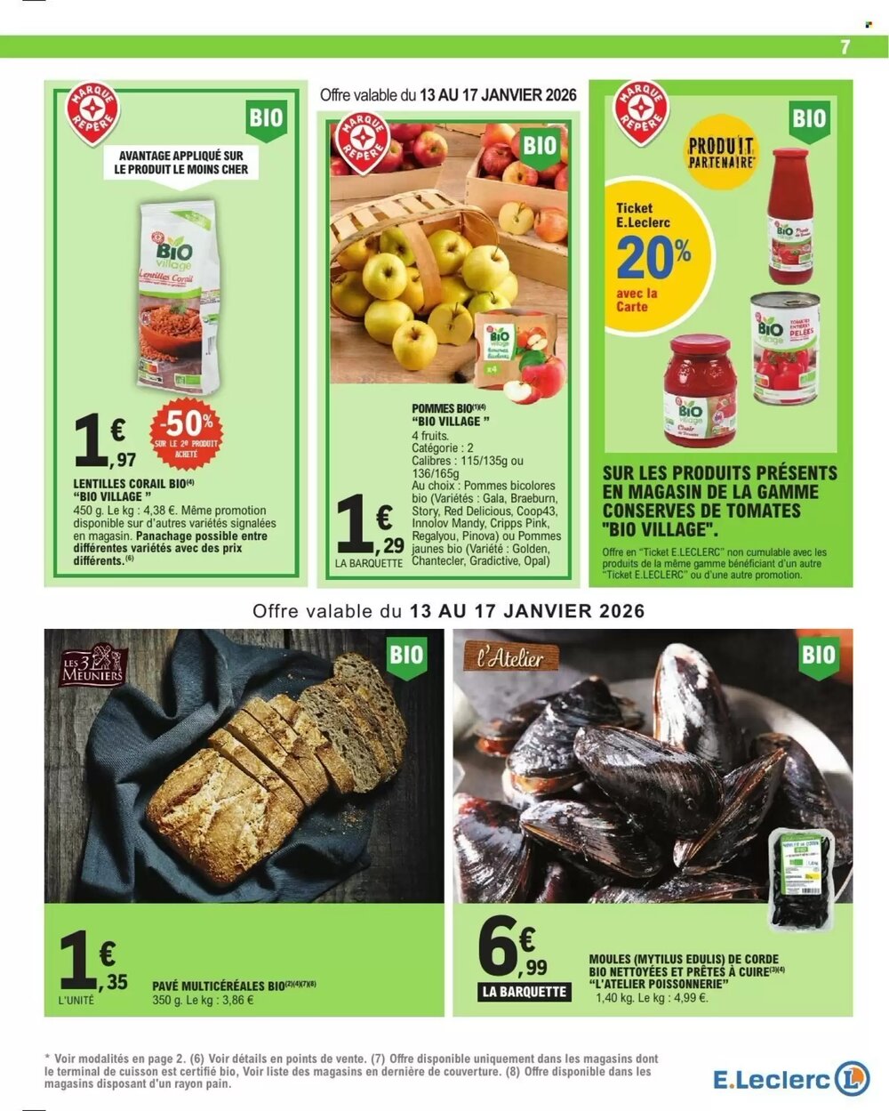 Prospectus promotionnel E.Leclerc valable à partir du 13/01/2026 - Page 7.