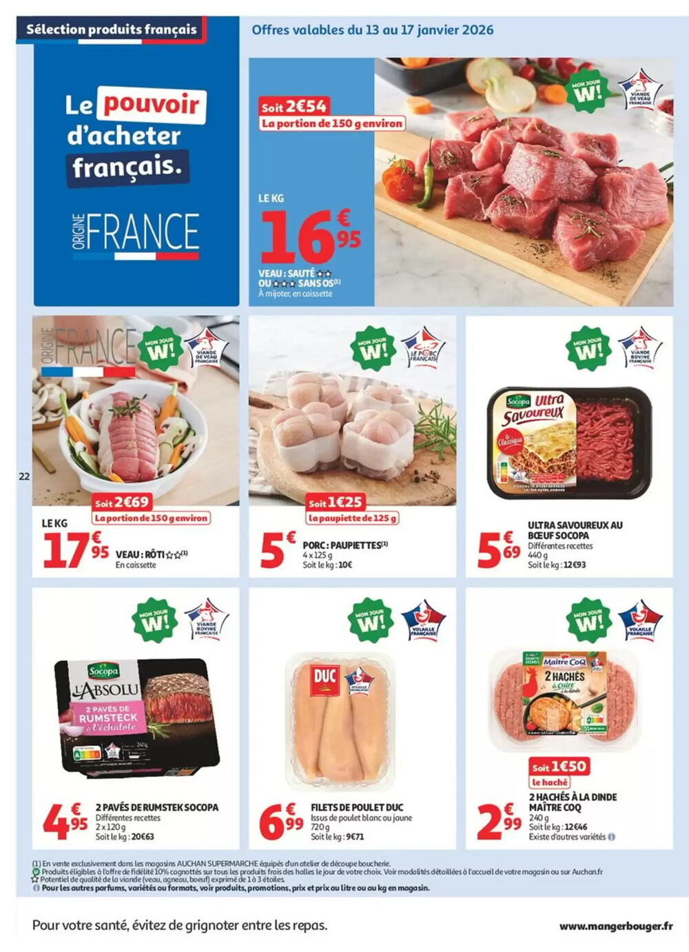 Prospectus promotionnel Auchan valable à partir du 13/01/2026 - Page 22.