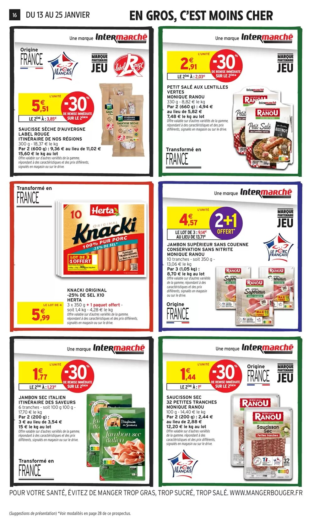 Prospectus promotionnel Intermarché valable à partir du 13/01/2026 - Page 16.